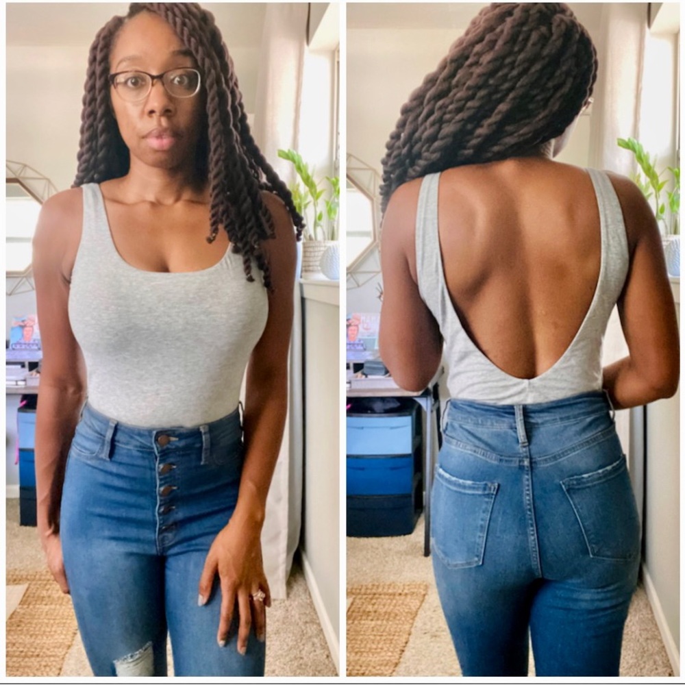 Everlane The Bodysuit Scoop Back Tank Bodysuit